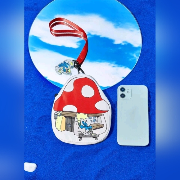 The Smurfs Pouch Wristlet Coin Purse Wallet Kids Teens Unisex Cartoon Kawaii - Picture 2 of 6